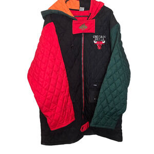 Vintage Chicago Bulls quilted oversized jacket large extra large l xl